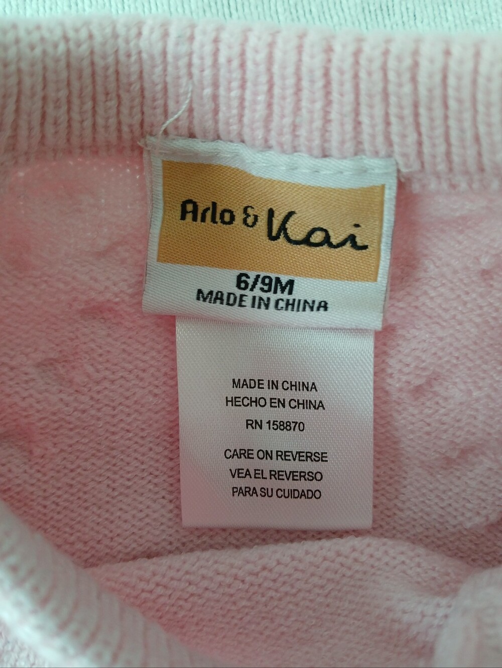 Arlo & Kai Baby Girl 6-9M Pink Knit Baby Sweater + Pants Set - Picture 5 of 10